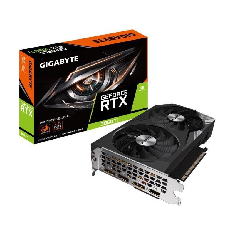 Placa video gigabyte geforce rtx™ 3060 ti gddr6 256 bit 8 gb atx displayport 1.4a