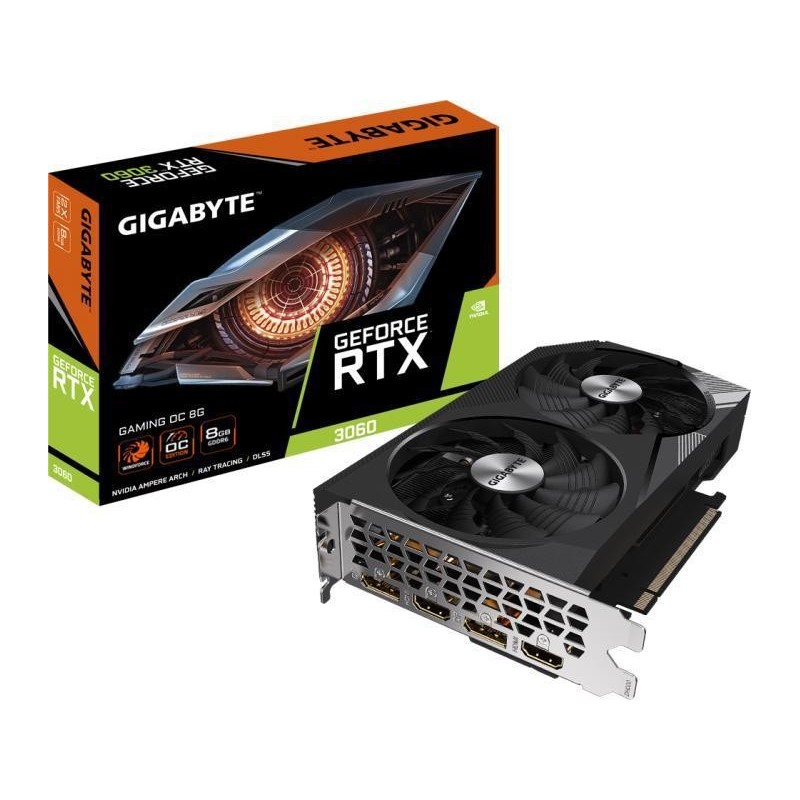 Placa video gigabyte geforce rtx™ 3060 gaming oc 8g (rev. 2.0) 8 gb gddr6 128