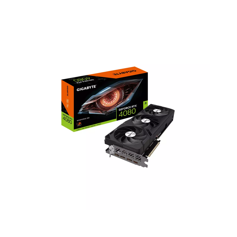 Placa video gigabyte geforce rtx™ 4080 16gb windforce gddr6x 256 bit pci-e 4.0 x 16