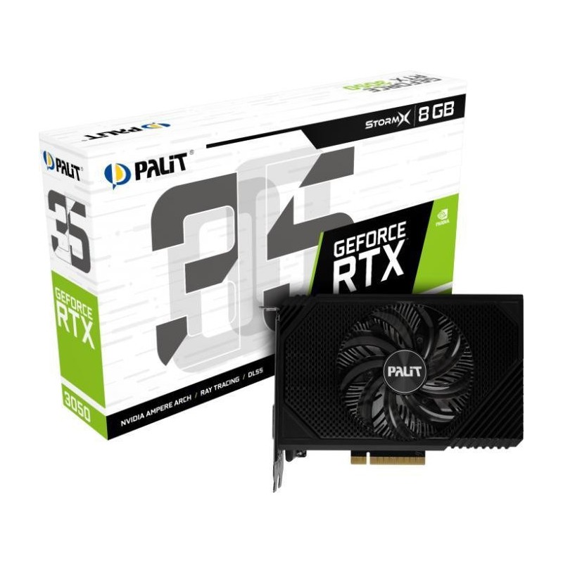 Placa video palit geforce rtx™ 3050 stormx gddr6 128 bit pci-e 4.0 hdmi 2.1 dp1.4a