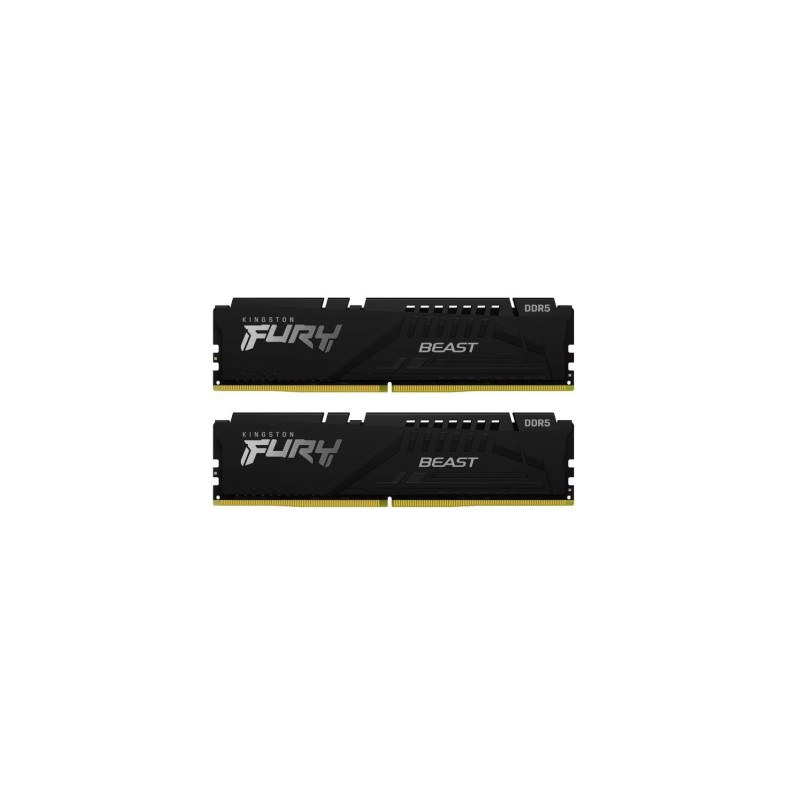 Memorie ram kingston dimm ddr5 64gb 5600mhz cl36 1.35v fury beast black kit of 2