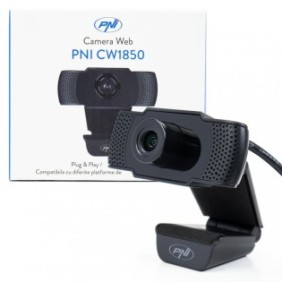 Camera web pni cw1850 full hd 1080p 2mp usb clip-on microfon stereo incorporat senzor:  cmos