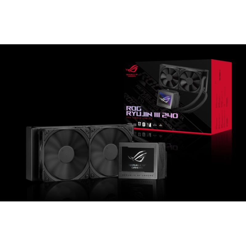 Cpu cooler asus rog ryujin iii 240  water block water block dimention: 89 x 91