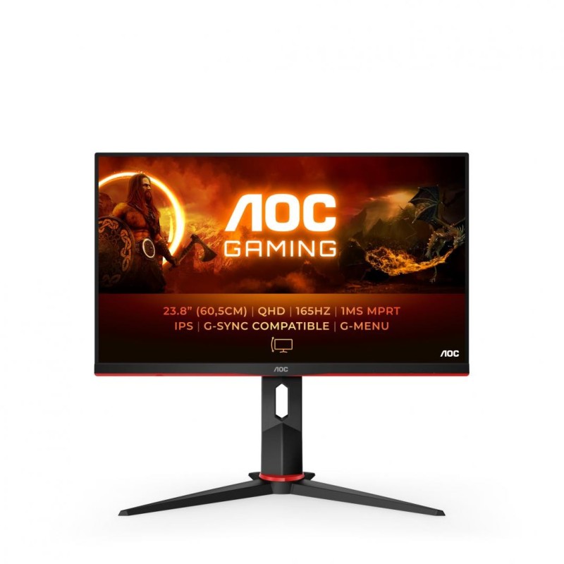 Monitor aoc q24g2a/bk 23.8 inch panel type: ips backlight: wled resolution: 2560x1440 aspect ratio: 16:9