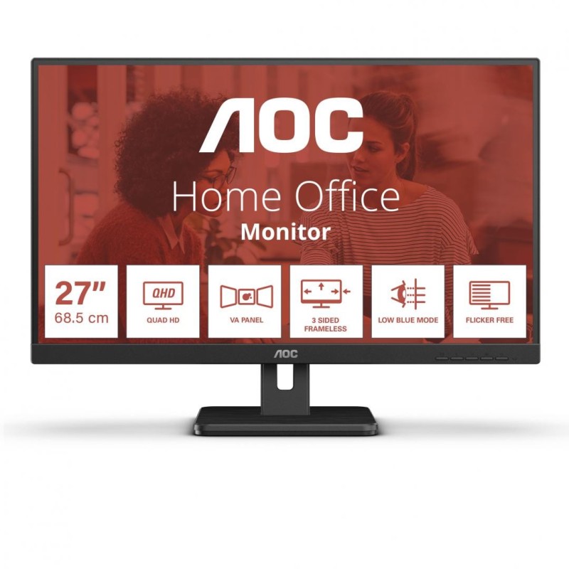 Monitor aoc q27e3umf 27 inch panel type: va backlight: wled resolution: 2560x1440 aspect ratio: 16:9