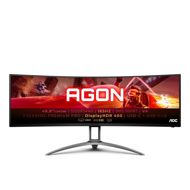 Monitor aoc ag493ucx2 48.8 inch panel type: va backlight: wled resolution: 5120x1440 aspect ratio: 32:9