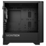 Carcasa montech air100 argb mini tower argb negru sloturi expansiune 4 drive bays: 2x3.5 sau