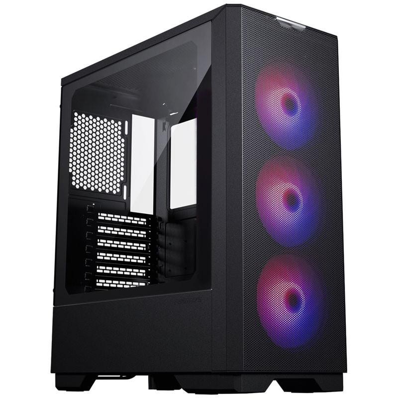 Carcasa phanteks eclipse g300a atx tempered glass 3x argb negru preinstalled fans 3x 120 mm