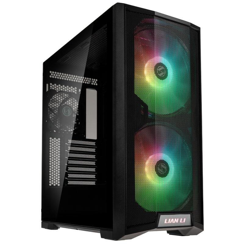 Carcasa lian li lancool 215 mid-tower argb tempered glass negru pci-slots 7 preinstalled fans 1x