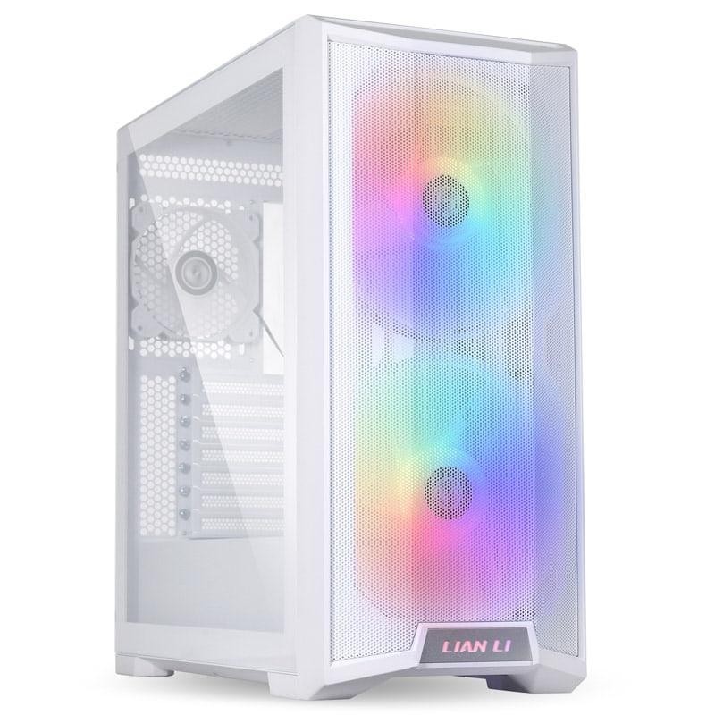 Carcasa lian li lancool 215 mid-tower argb tempered glass alb pci-slots 7 preinstalled fans 1x