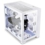 Carcasa lian li o11 dyn mini snow edition mid-tower tempered glass alb pci-slots 5 7