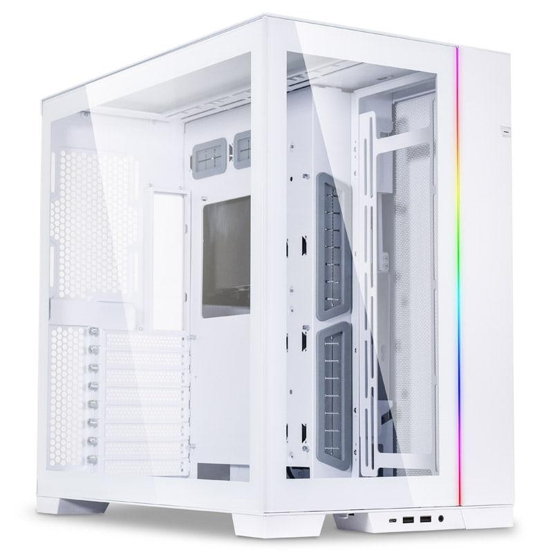 Carcasa lian li o11 dynamic evo tempered glass alb pci-slots 8