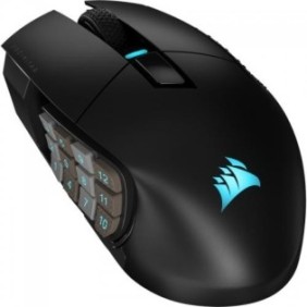 Mouse gaming corsair scimitar elite wireless mmo 26000 dpi 16 butoane optic negru