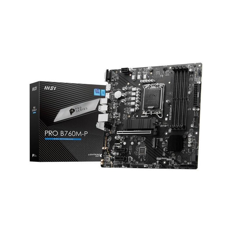 Placa de baza msi pro b760m-p lga1700 4xddr5 1x hdmi 1x dp 1x vga 1x