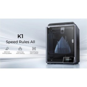 Imprimanta 3d creality k1 tehnologie fdm viteza printare 600mm/s precizie 100 +/-0.1mm diametru filament: 1.75mm