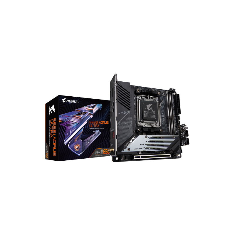 Placa de baza gigabyte b650i aorus ultra am5 2x ddr5 1x pcie x16 3x m.2