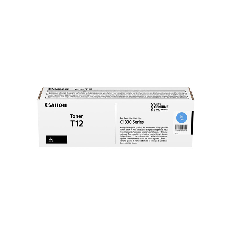 Toner canon crg-t12 cyan 5.3k pagini pentru color imageclass x lbp1333c i-sensys x c1333i imageclass