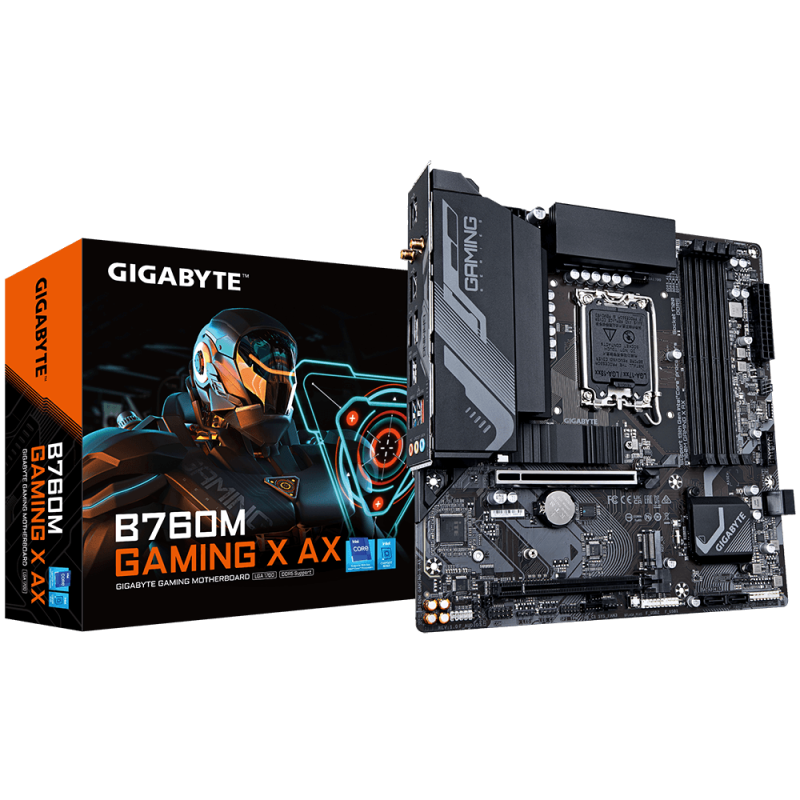 Placa de baza gigabyte b760m gaming x ax ddr5 intel b760 lga 1700 4x ddr5