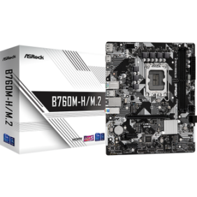 Placa de baza asrock b760m-h/m.2 lga1700 2x ddr5 1x pcie x16 2x pcie x1 3x