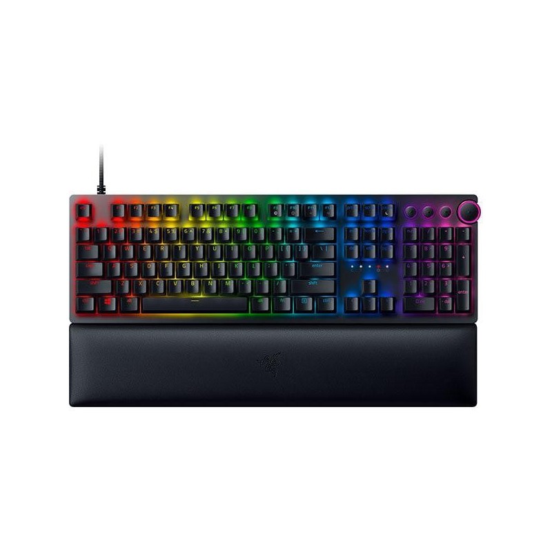 Tastatura razer huntsman v2 (purple switch) cu fir iluminare rgb razer chroma™ format standard negru