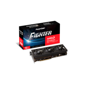 Placa video power color fighter amd radeon rx 7700 xt 12gb 192 bit gddr6 pcie