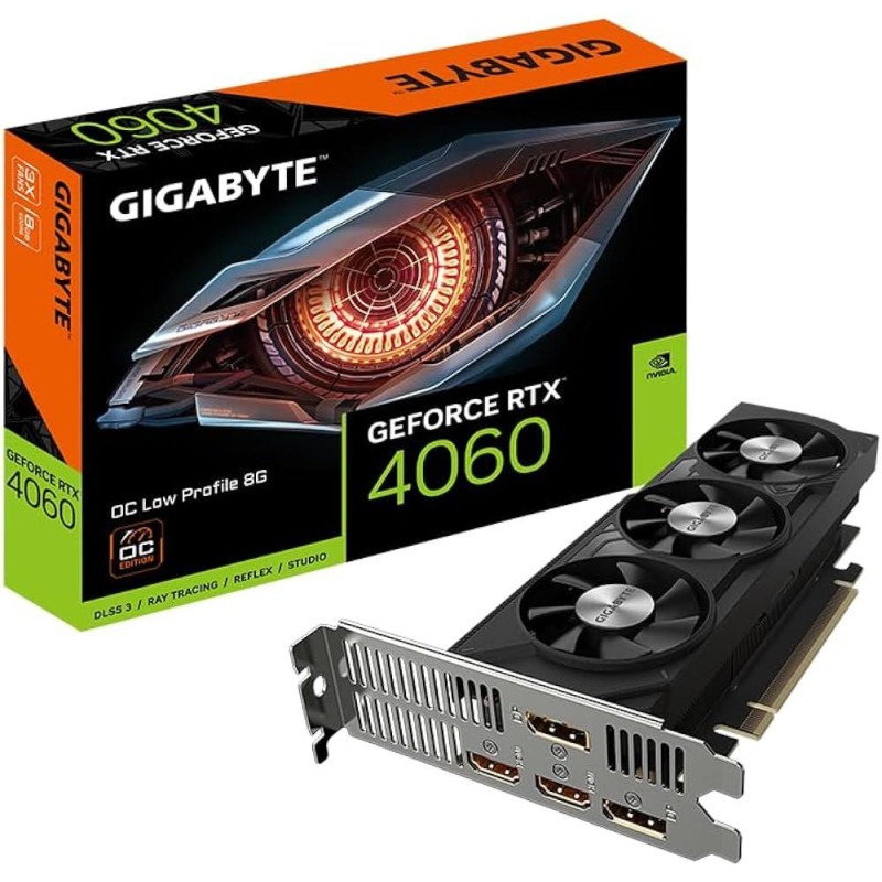 Placa video gigabyte geforce rtx 4060 oc low profile 8g 128 bit gddr6 pcie 4