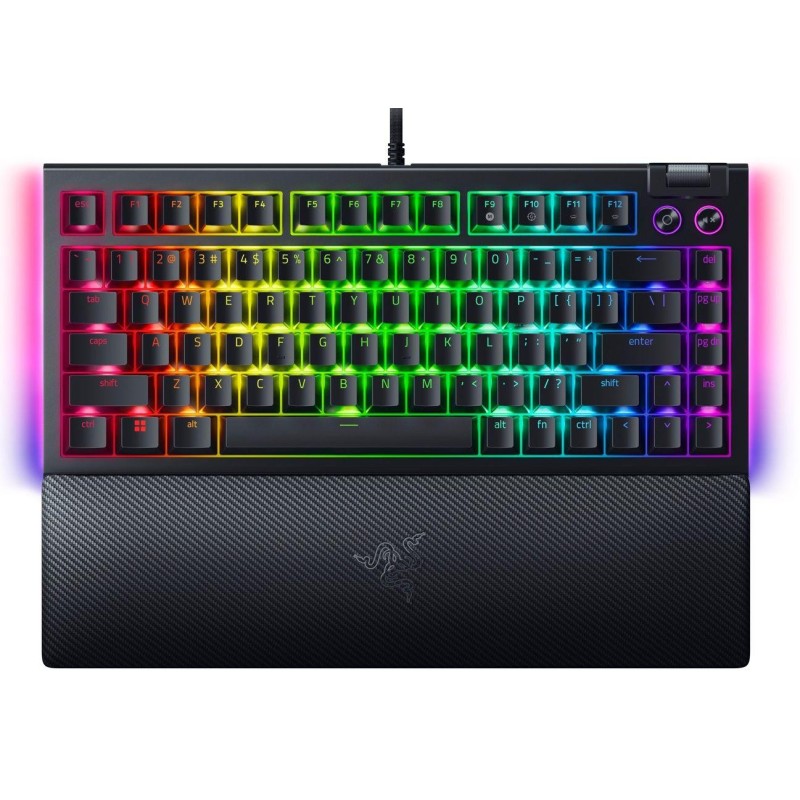 Tastatura mecanica gaming blackwidow v4 75% taste abs layout us iluminare rgb cu 6 butoane