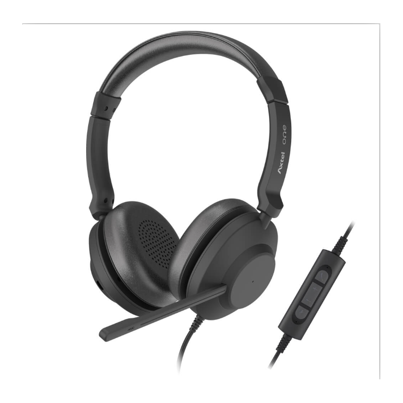 Headset axtel one stereo hd axh-one  corded headset conectivity usb-a usb-c /  with stereo hd