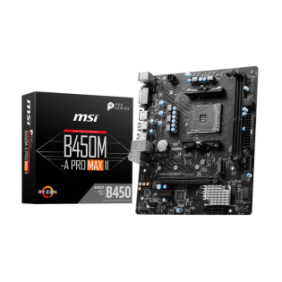 Placa de baza msi b450m-a pro max ii amd b450 2x ddr4 1xhdmi 1xdvi 1xpcie