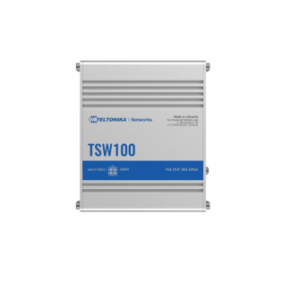 Teltonika industrial 5port unmanaged poe+ switch tsw100 interfata: 5 x eth ports 10/100/1000 mbps supports