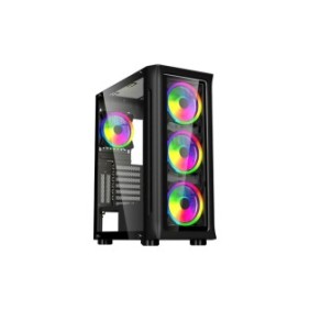 Carcasa spacer – gaming middle tower atx „shield fara sursa sticla securizata 4 x argb