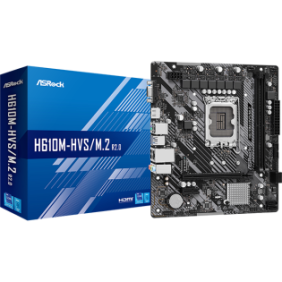 Placa de baza asrock h610m-hdv/m.2 2.0 lga 1700 2x ddr4 1x pcie x16 1x pcie