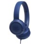 Jbl tune 500 onear universal headphones 1-button mic/remote - blue (jblt500blu)