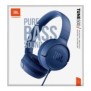 Jbl tune 500 onear universal headphones 1-button mic/remote - blue (jblt500blu)