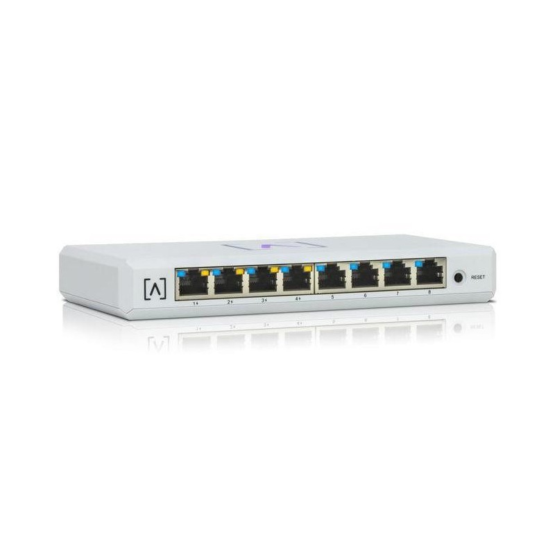 Alta labs switch s8-poe  interfata: 8 x 10/100/1000mbps 4x poe buget poe: 60w fara ventilator