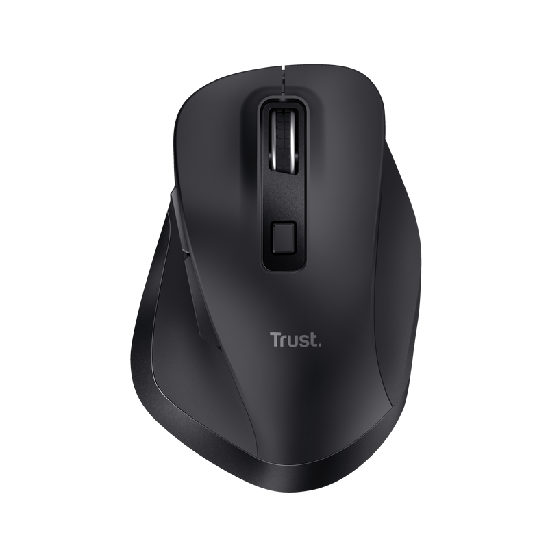 Mouse trust fyda ergonomic reincarcabil wireless rf 2.4ghz usb2.0 6 butoane rezolutie 2400 dpi negru