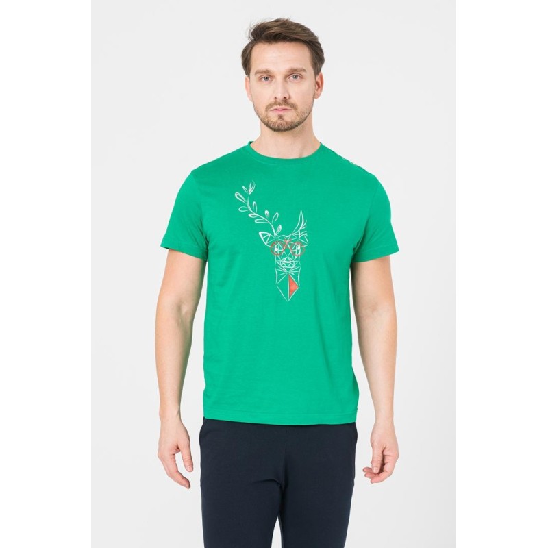 Tricou  cerb familie barbati   k green-m