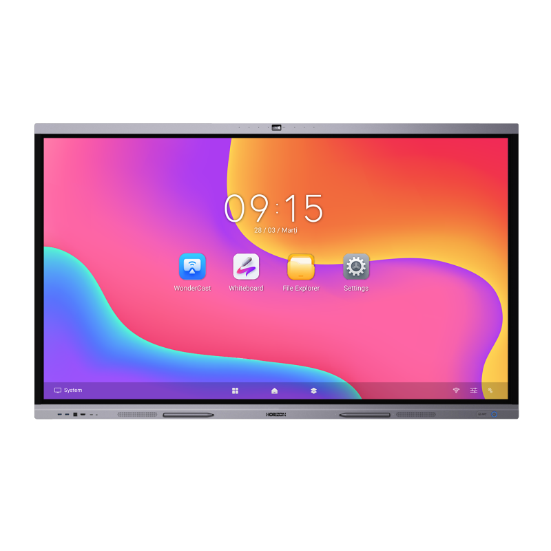 Display interactiv (tablă interactivă) horizon seria a3c 75 (189cm) 4k uhd android 13 8gb ram