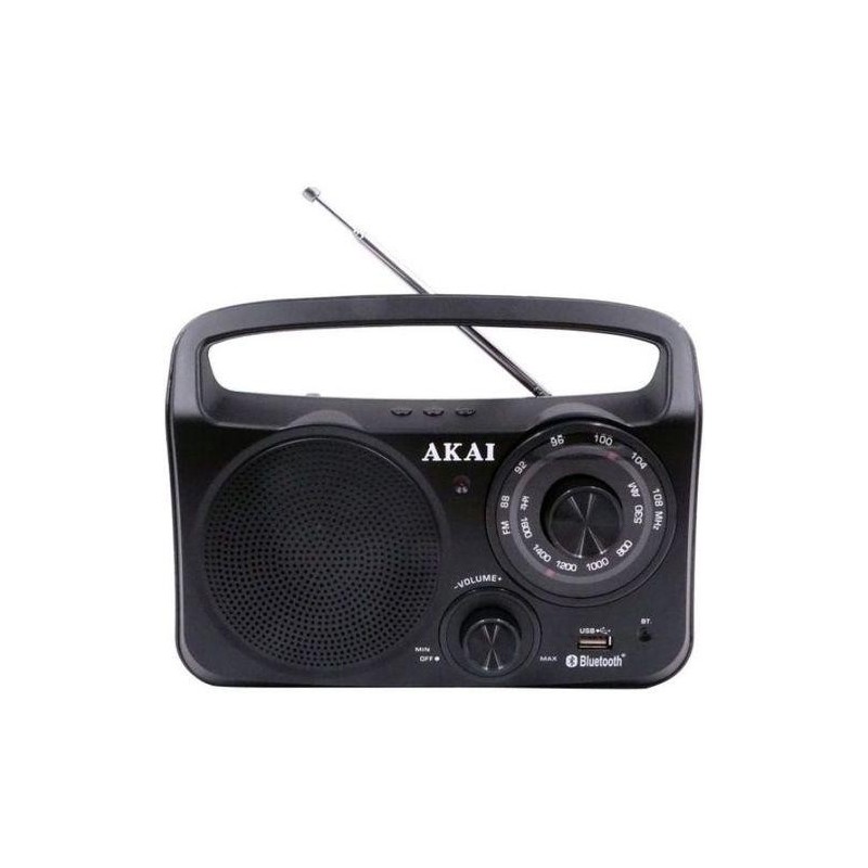 Radio portabil akai apr-85bt cu bluetooth 4.2 port usb sursa de alimentare 240v slot de