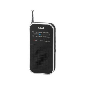 Radio ceas akai acr-267 pcket am-fm radio  -analog tuning with am/fm radio -mono speaker -telescopic