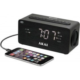 Radio cu ceas akai acr-2993 dual alarm bluetooth  1.2″ white led display – dual alarm