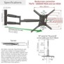 Suport tv de perete barkan lcd/plasma plat/curbat 13-83 ajustabil pe toate axele (full motion: tilt