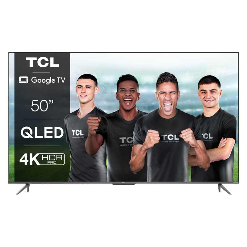 Tv tcl 50c635 2022 50-126cm qled quantummdot smart tv 4k silver flat google tv mirroring