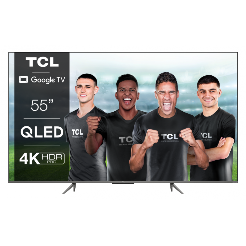 Tv tcl 55c635 2022 55-139cm qled quantummdot smart tv 4k silver flat google tv mirroring