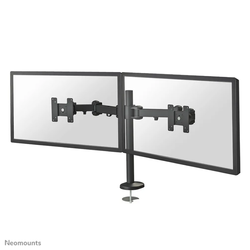 Neomounts by newstar full motion dual desk mount (grommet) for two 10- 27 monitor screens