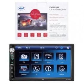 Multimedia player auto pni v6280 cu touchscreen functie bluetooth functie mirror link android/ios usb slot