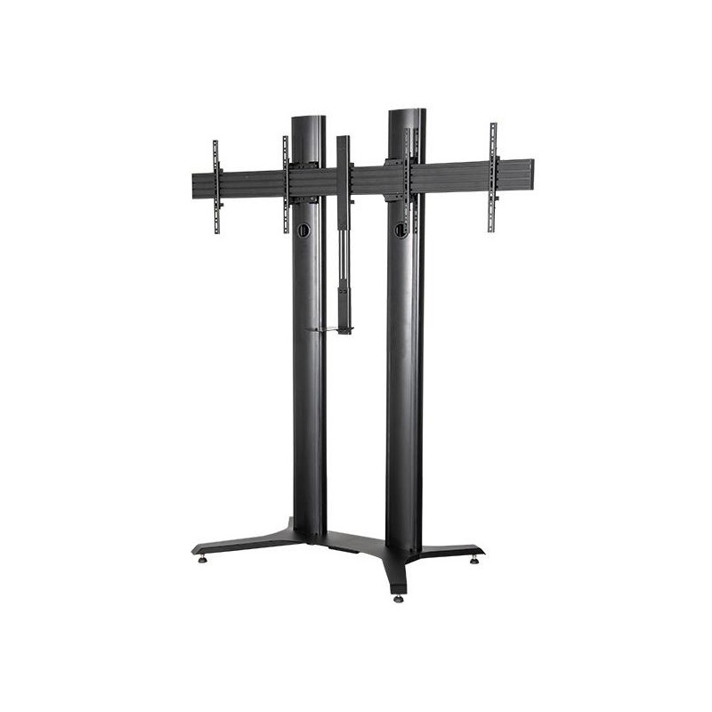 Stand mobil dublu b-tech pentru doua display-uri cu diagonala 56-65 suporta pana la 56kg (per