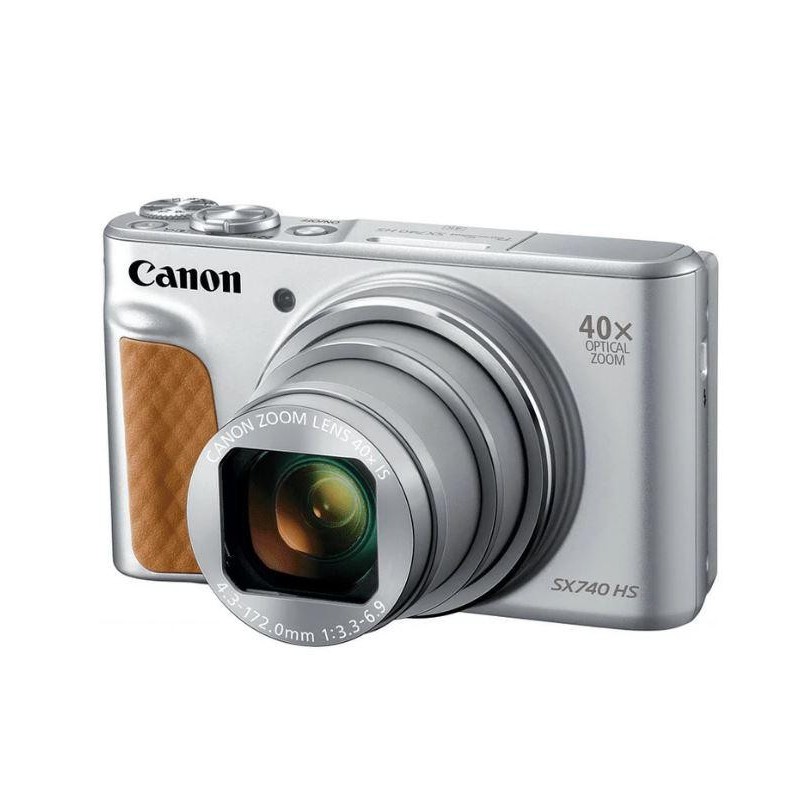 Camera foto canon powershot sx740hs silver 20.3 mp senzor cmos tip 1/23 cu iluminare din