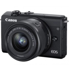 Camera foto mirrorless canon eos m200 kit ef-m 15-45mm f/3.5-6.3 is stm negru senzor aps-c