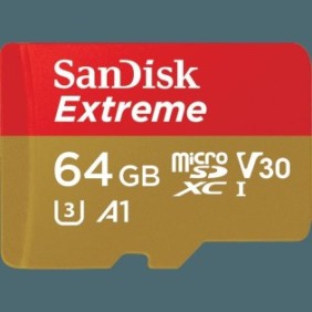 Micro secure digital card sandisk extreme 64gb clasa 10 r/w speed: 100mb/s/60mb/s include adaptor sd